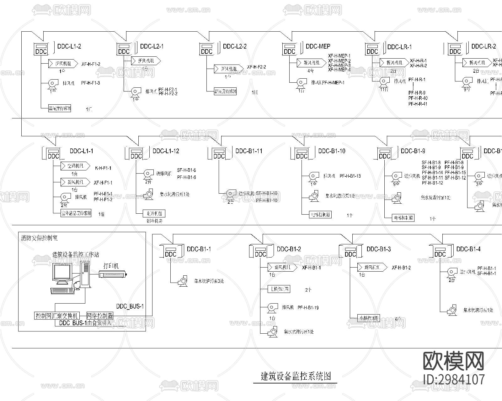 酒店弱电系统cad图库下载（渲染图4）