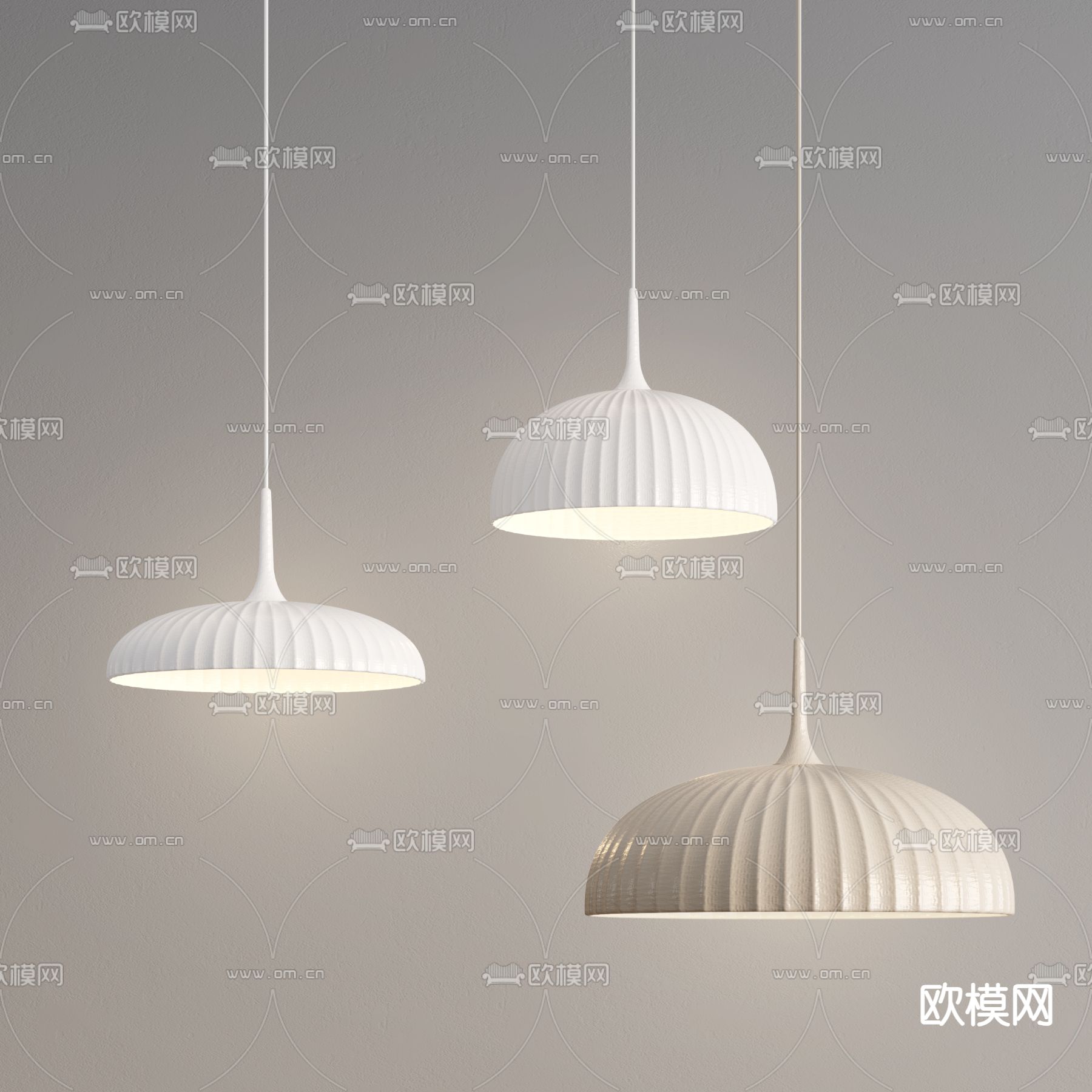 奶油风吊灯 餐厅吊灯3d模型下载