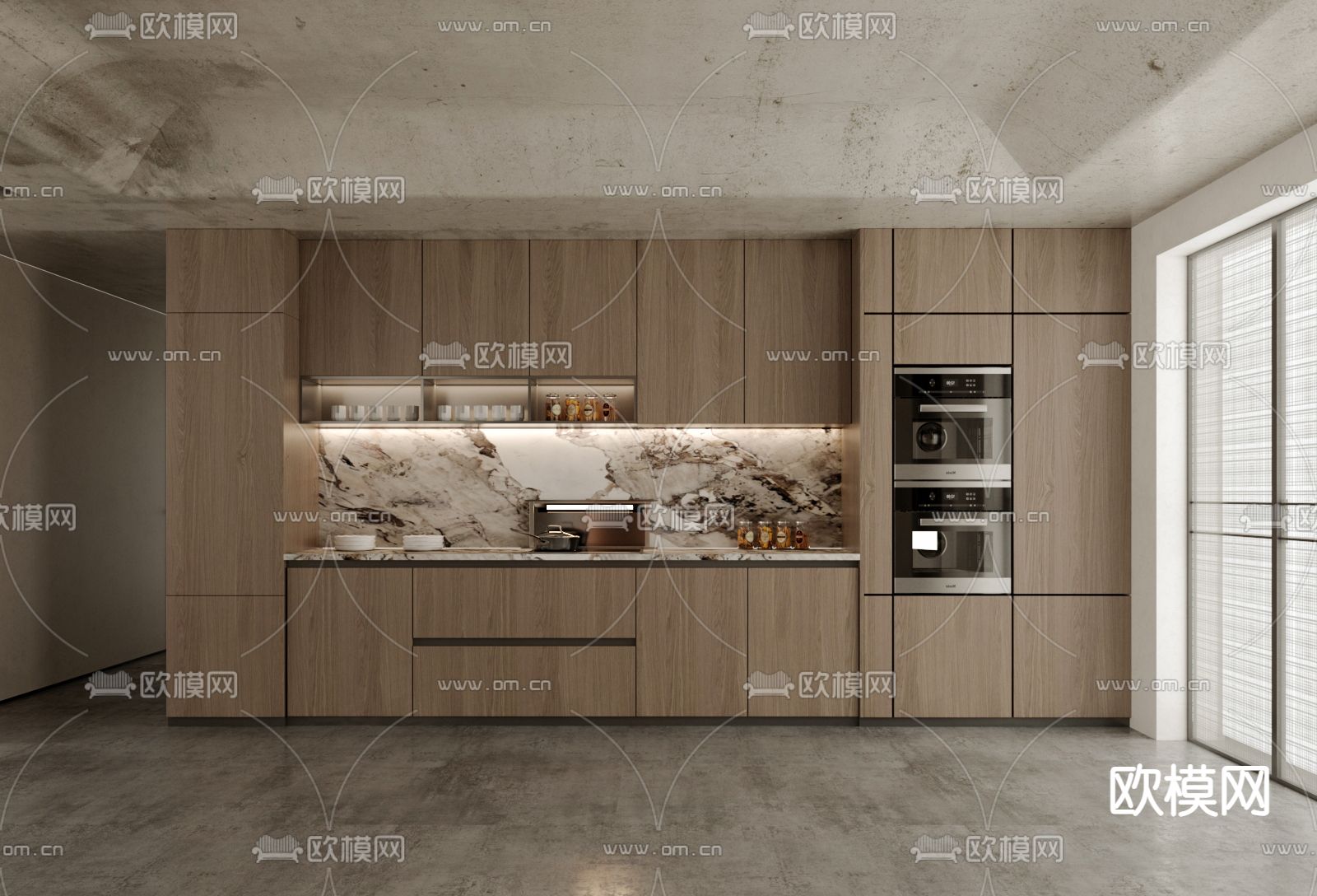 侘寂橱柜3d模型下载