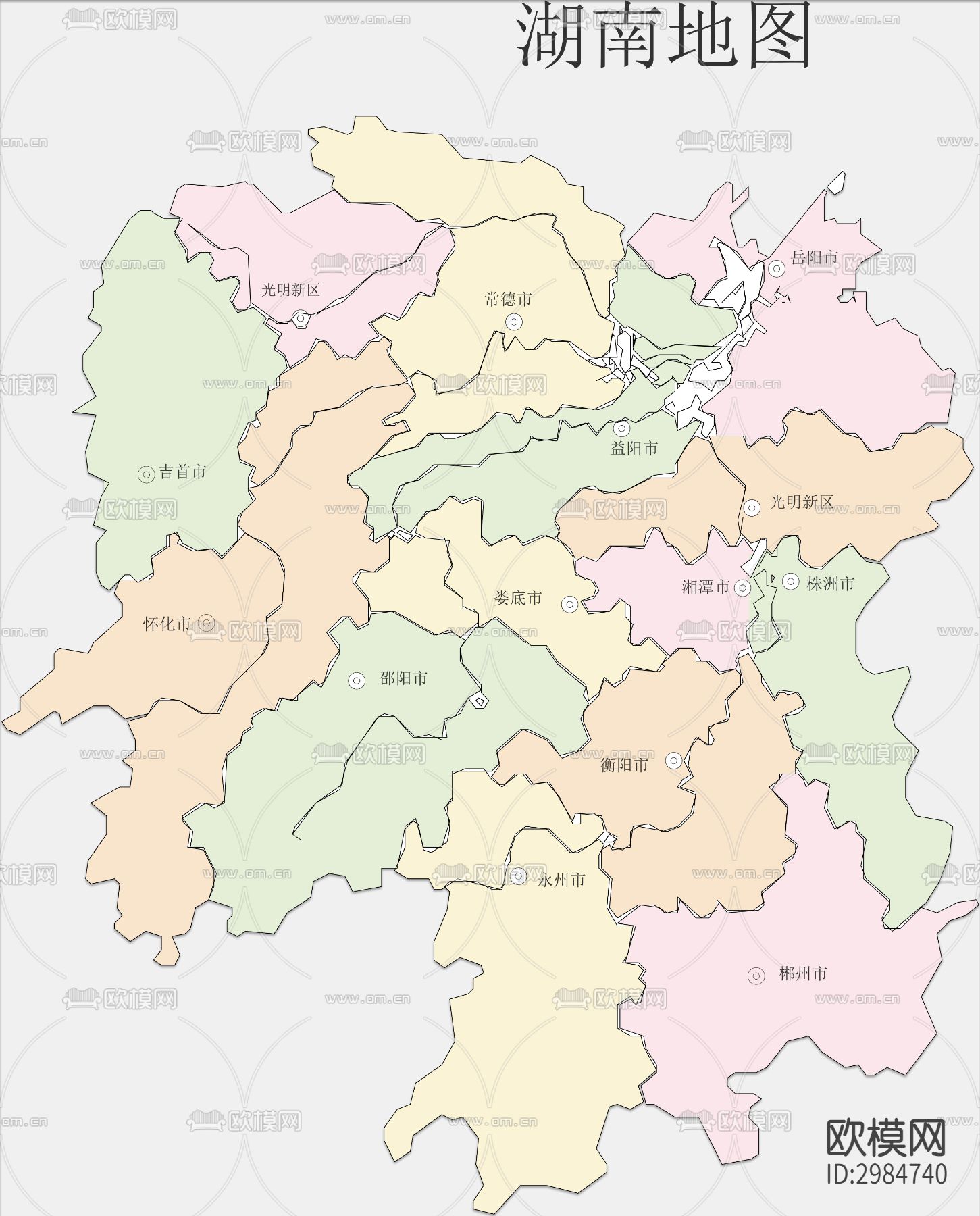 湖南地图cad图库(带PSD文件）下载（渲染图1）