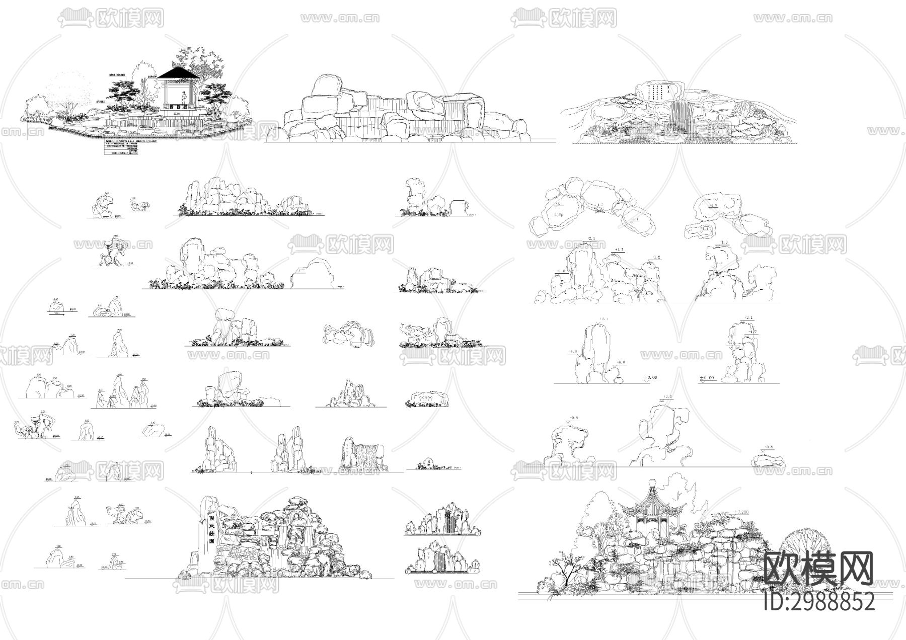 假山cad大样图下载（渲染图7）