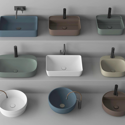  洗手盆 台下盆 洗面盆su模型 