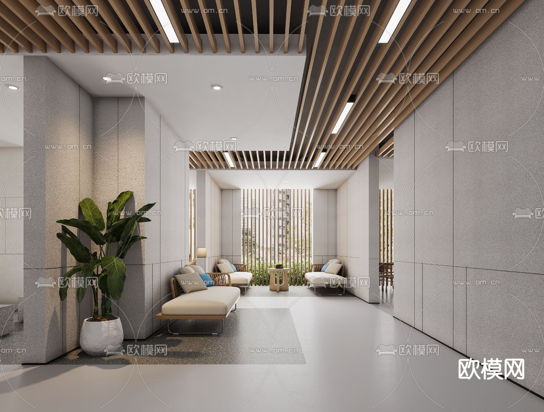 办公室休息区 健身区3d模型下载（渲染图5）