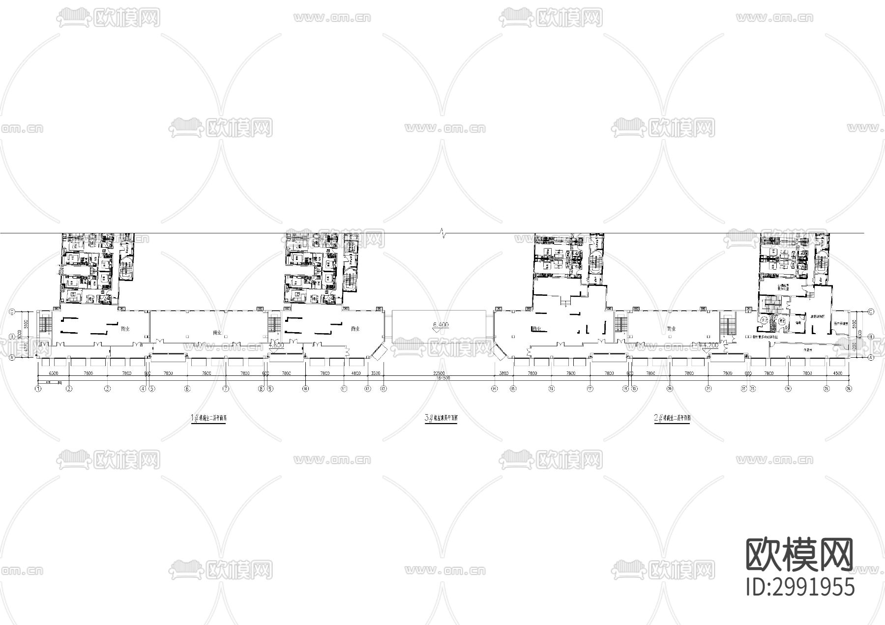 沿街商业cad施工图下载（渲染图2）