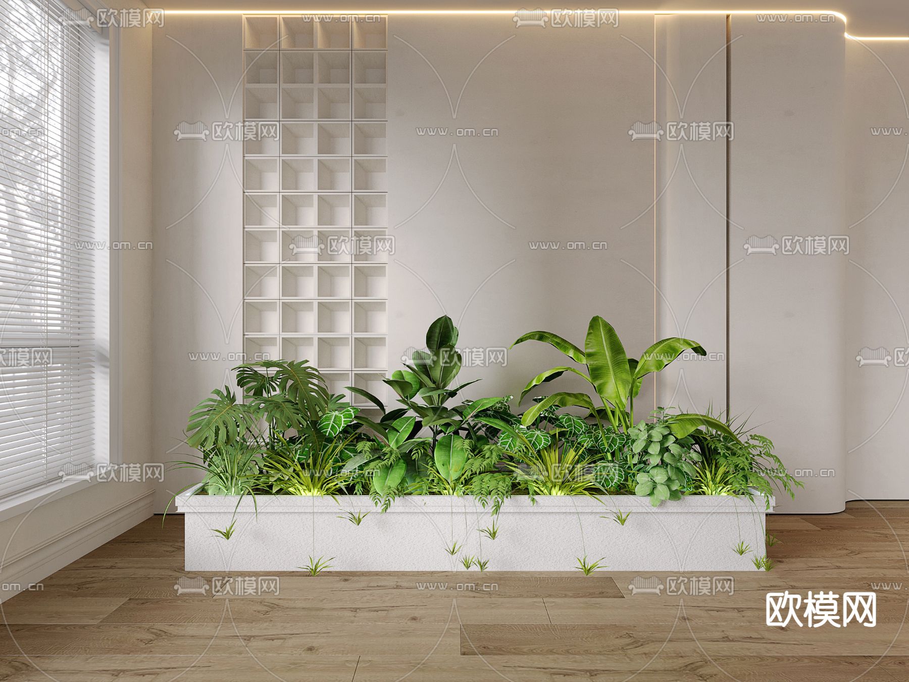 植物堆 球形灌木su模型下载（渲染图2）