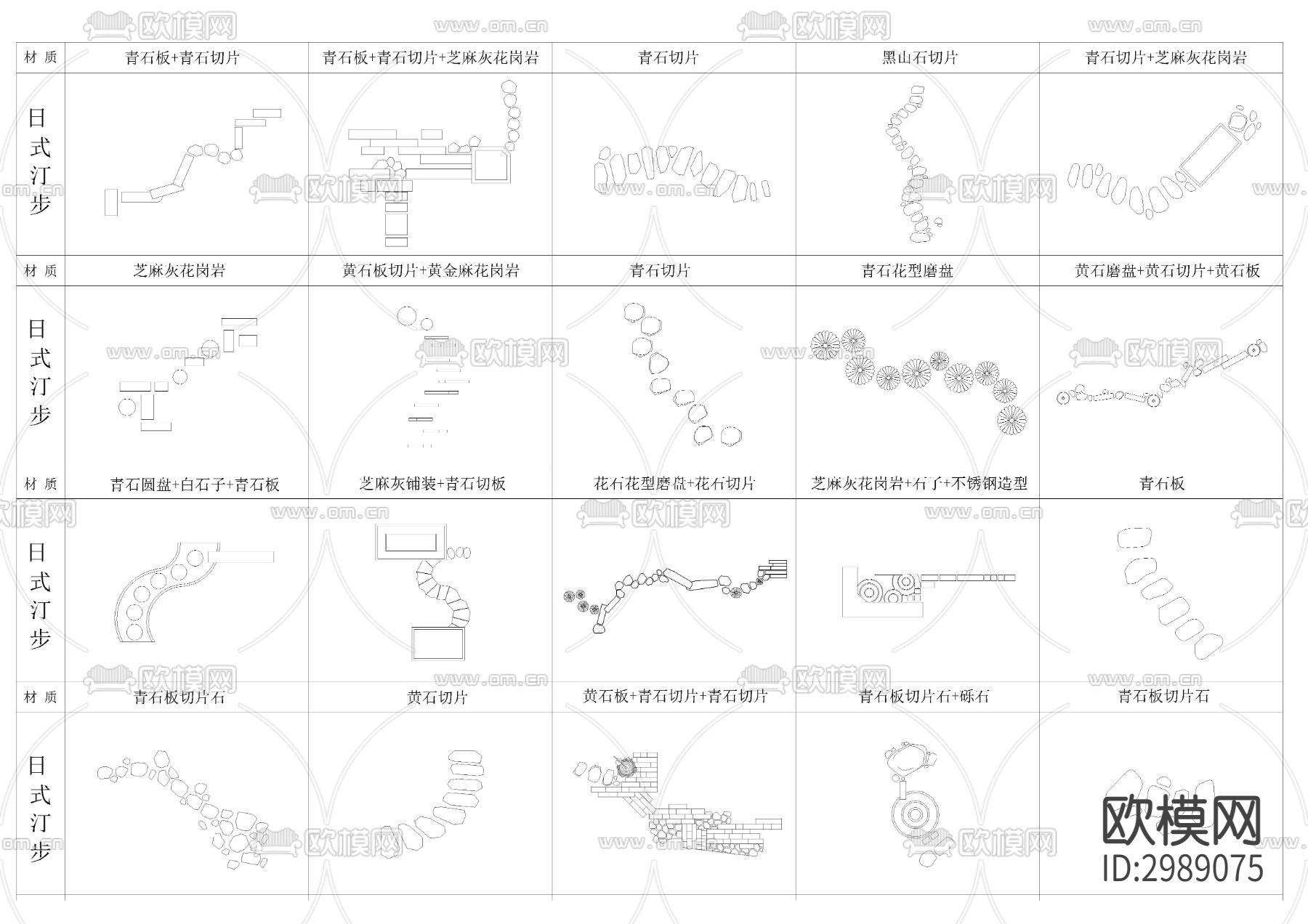 汀步详图cad大样图下载（渲染图5）