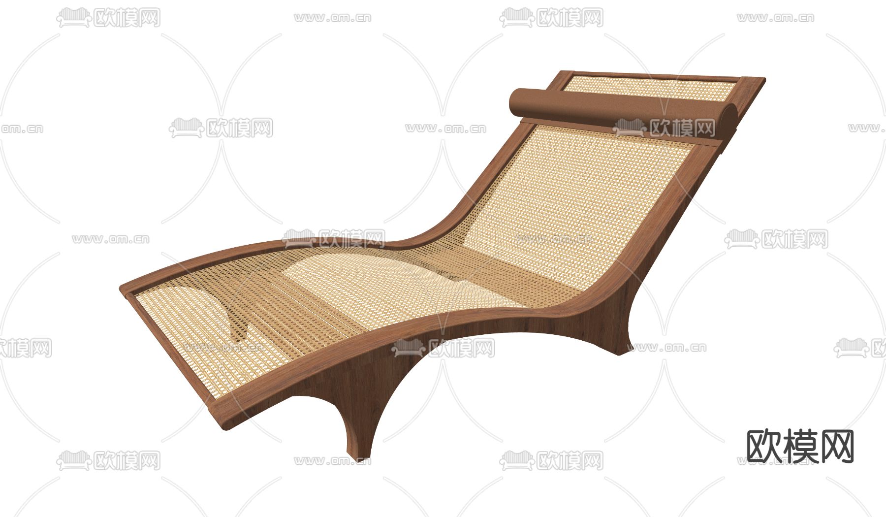 现代躺椅 沙滩椅su模型下载（渲染图1）