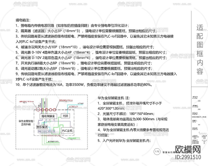 全屋 智能家居cad施工圖下載(渲染圖7)