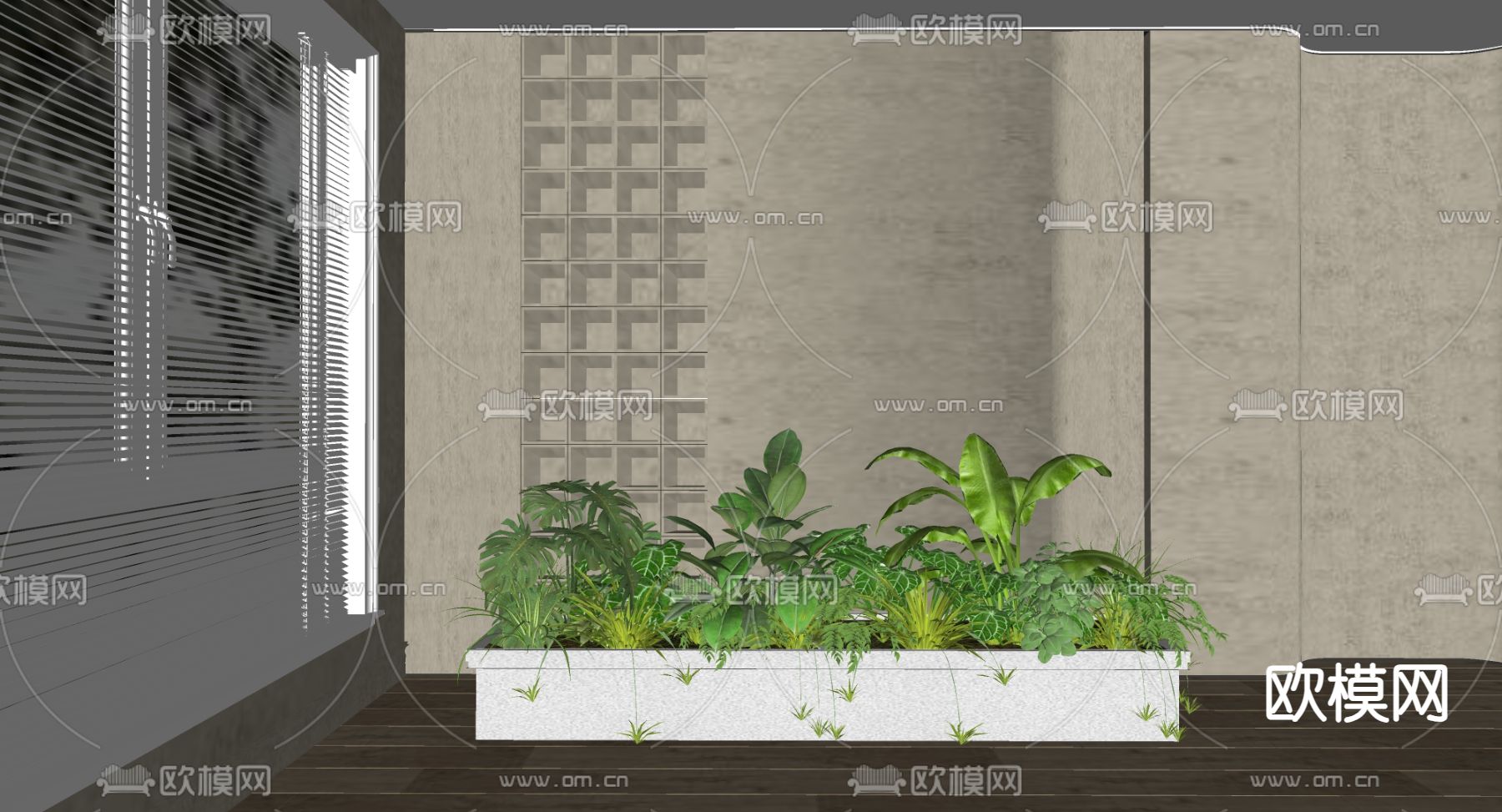 植物堆 球形灌木su模型下载（渲染图1）