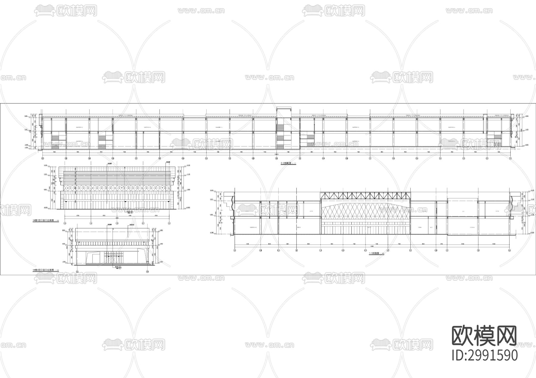 综合交通枢纽站项目cad施工图下载（渲染图5）
