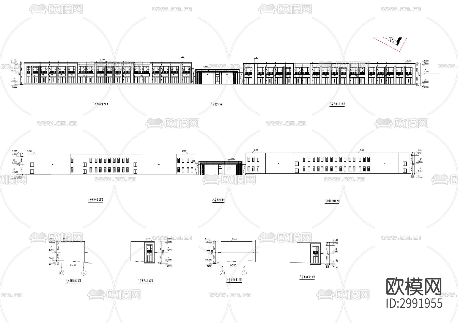 沿街商业cad施工图下载（渲染图3）