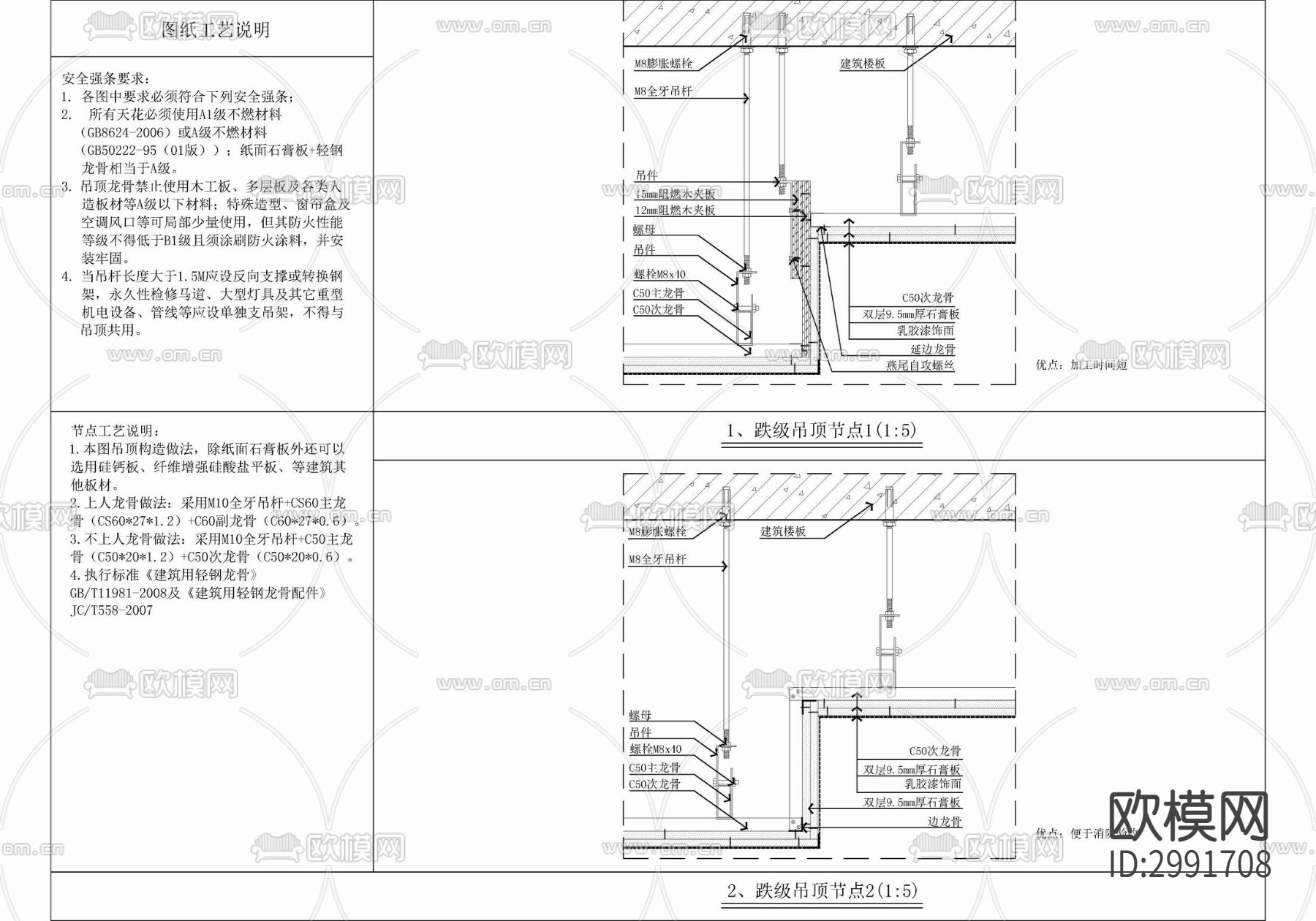 天棚漫反射灯槽及叠级吊顶 漫反射灯槽 叠级吊顶 空调cad大样图下载（渲染图4）