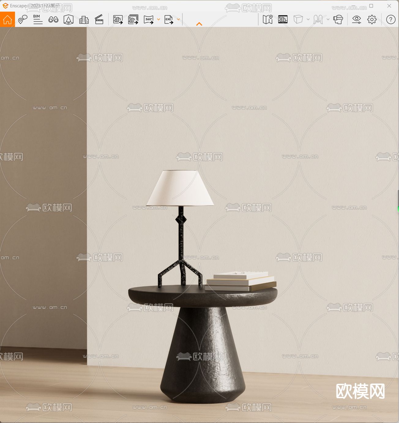 圆几 角几 边几su模型下载（渲染图2）