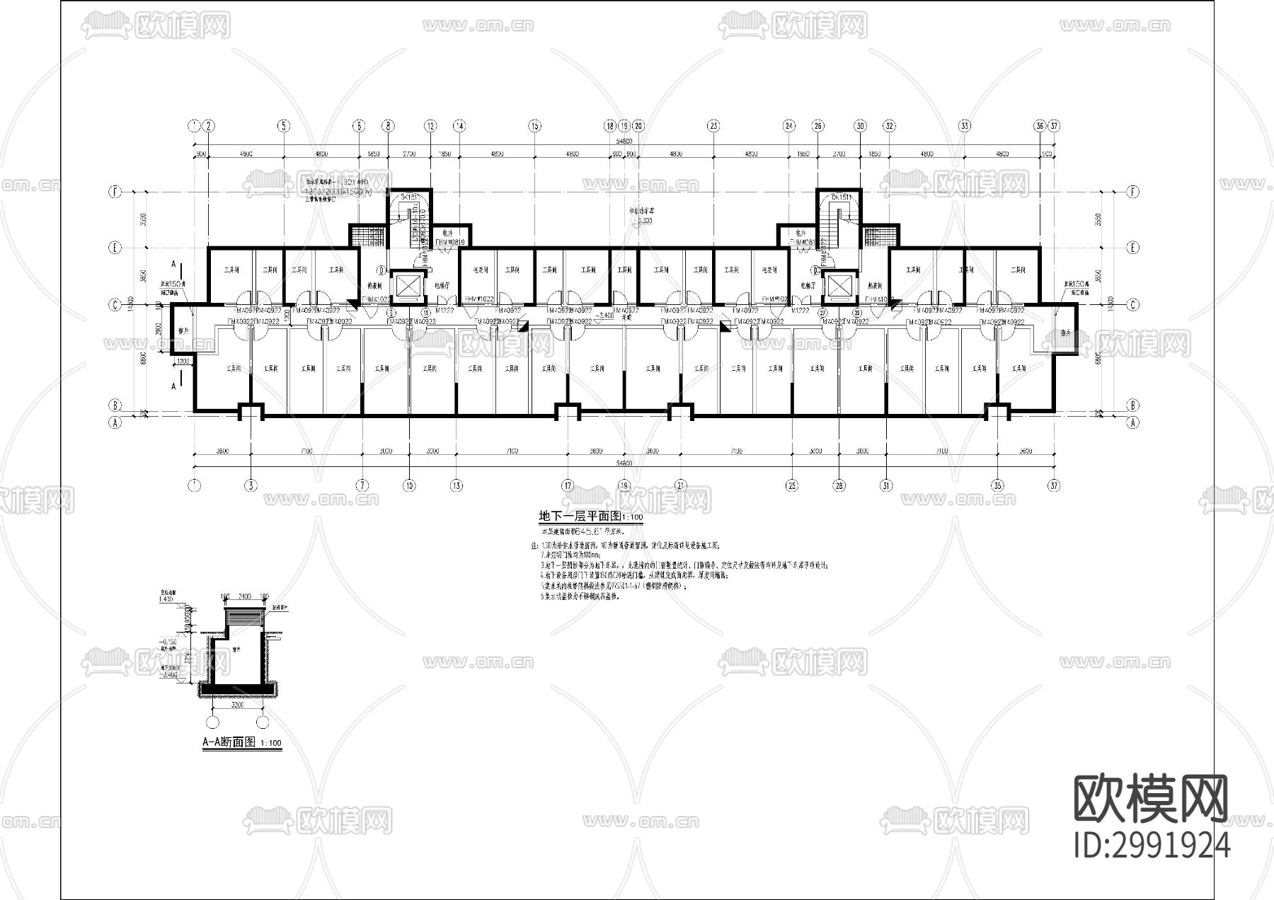 中式高层住宅cad施工图下载（渲染图1）