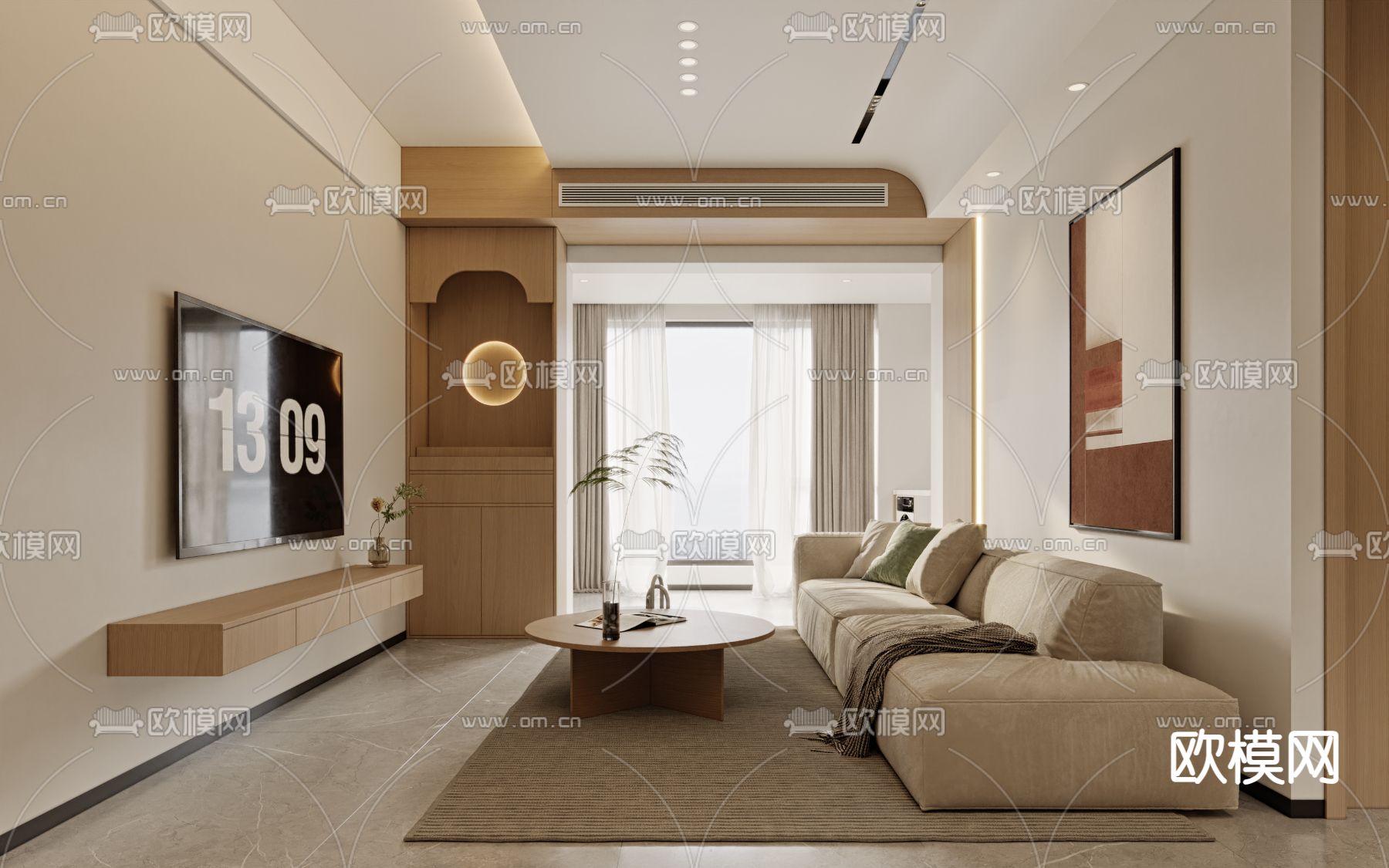 北欧客餐厅3d模型下载（渲染图4）