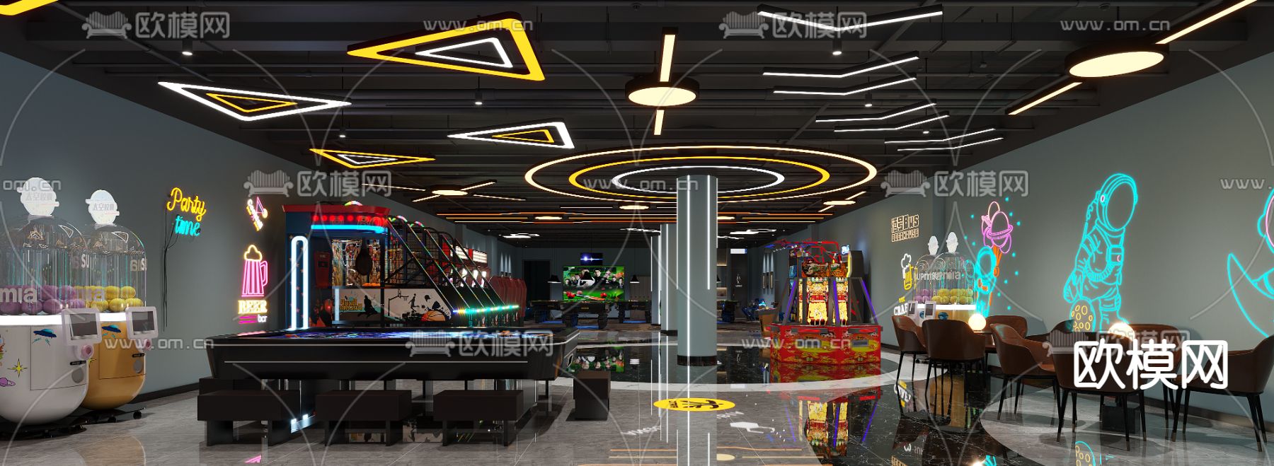 电玩城 游戏城 娱乐城3d模型下载（渲染图3）