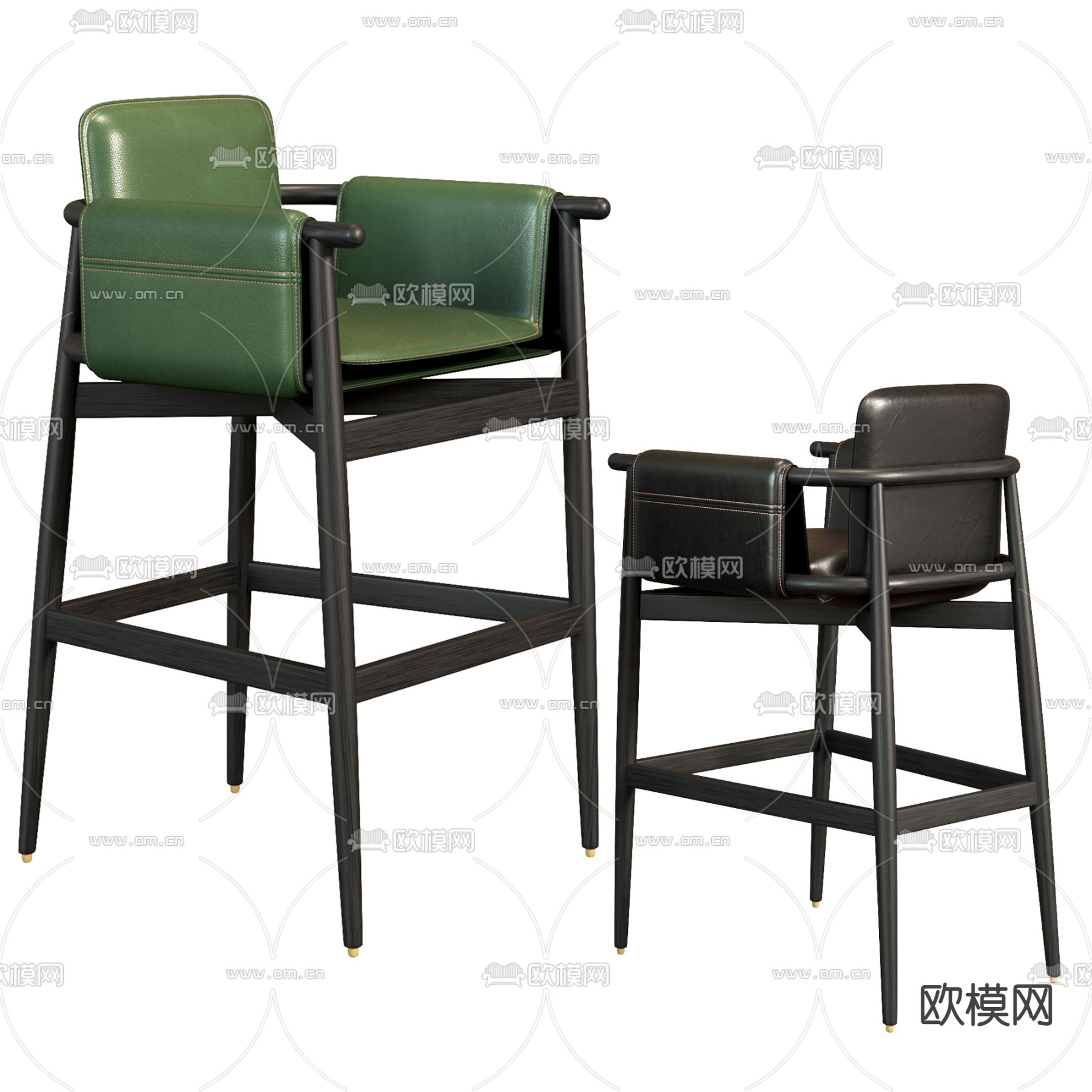 Poliform 吧椅 吧台椅su模型下载（渲染图2）