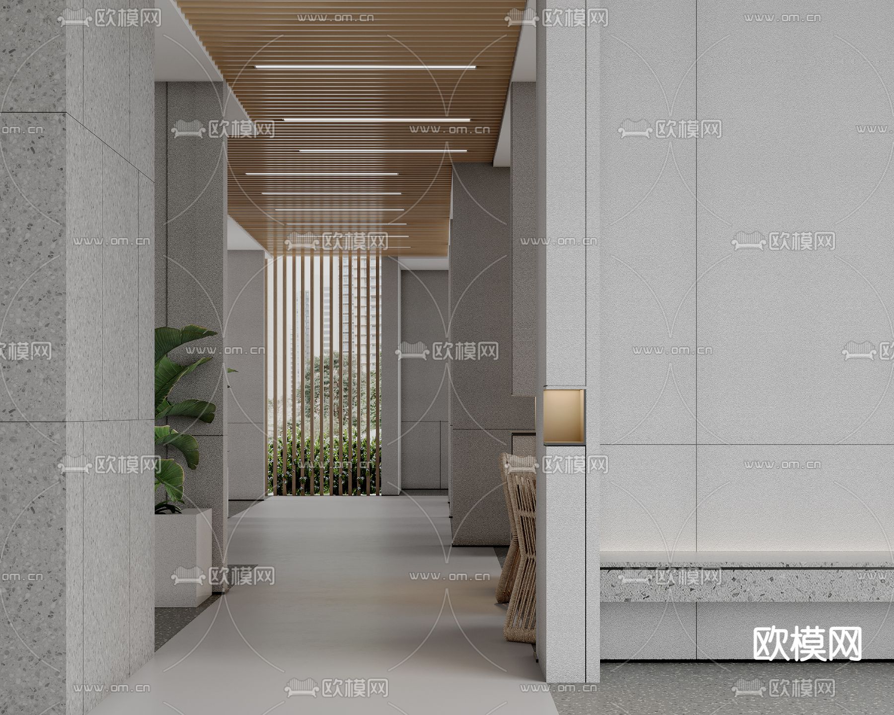 办公室休息区 健身区3d模型下载（渲染图3）