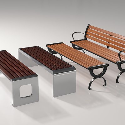  公园凳 户外椅 凳子 条凳su模型 