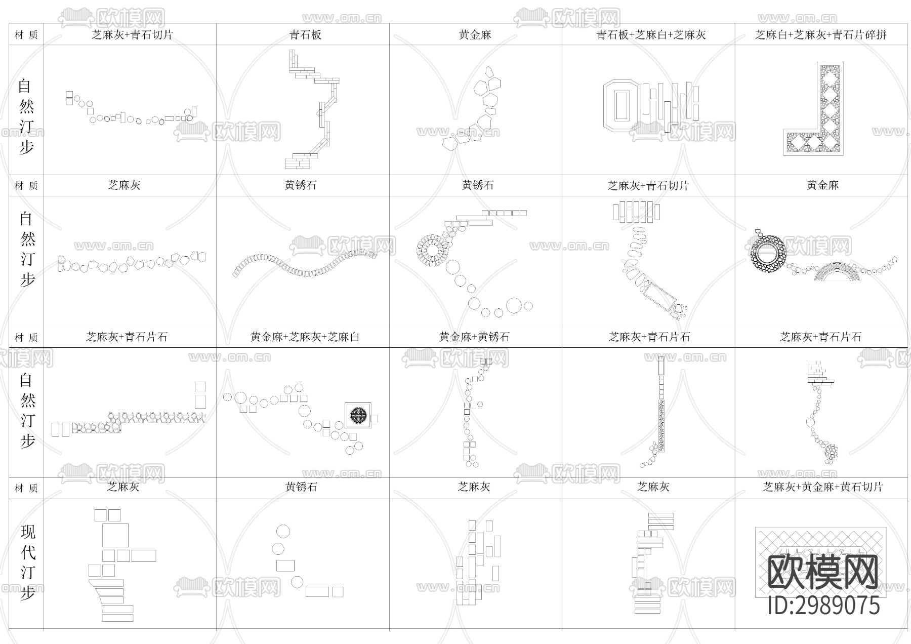 汀步详图cad大样图下载（渲染图4）
