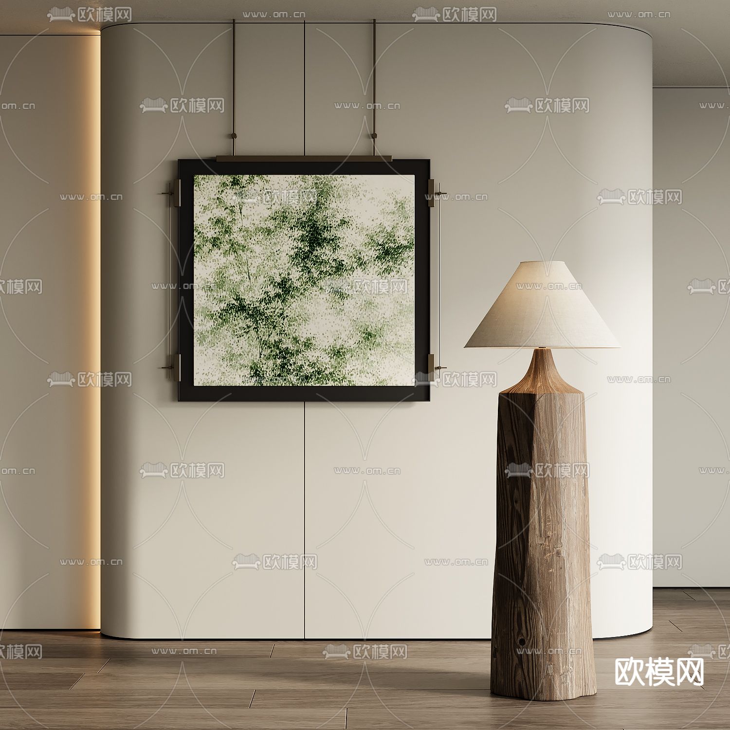 侘寂风装饰画su模型