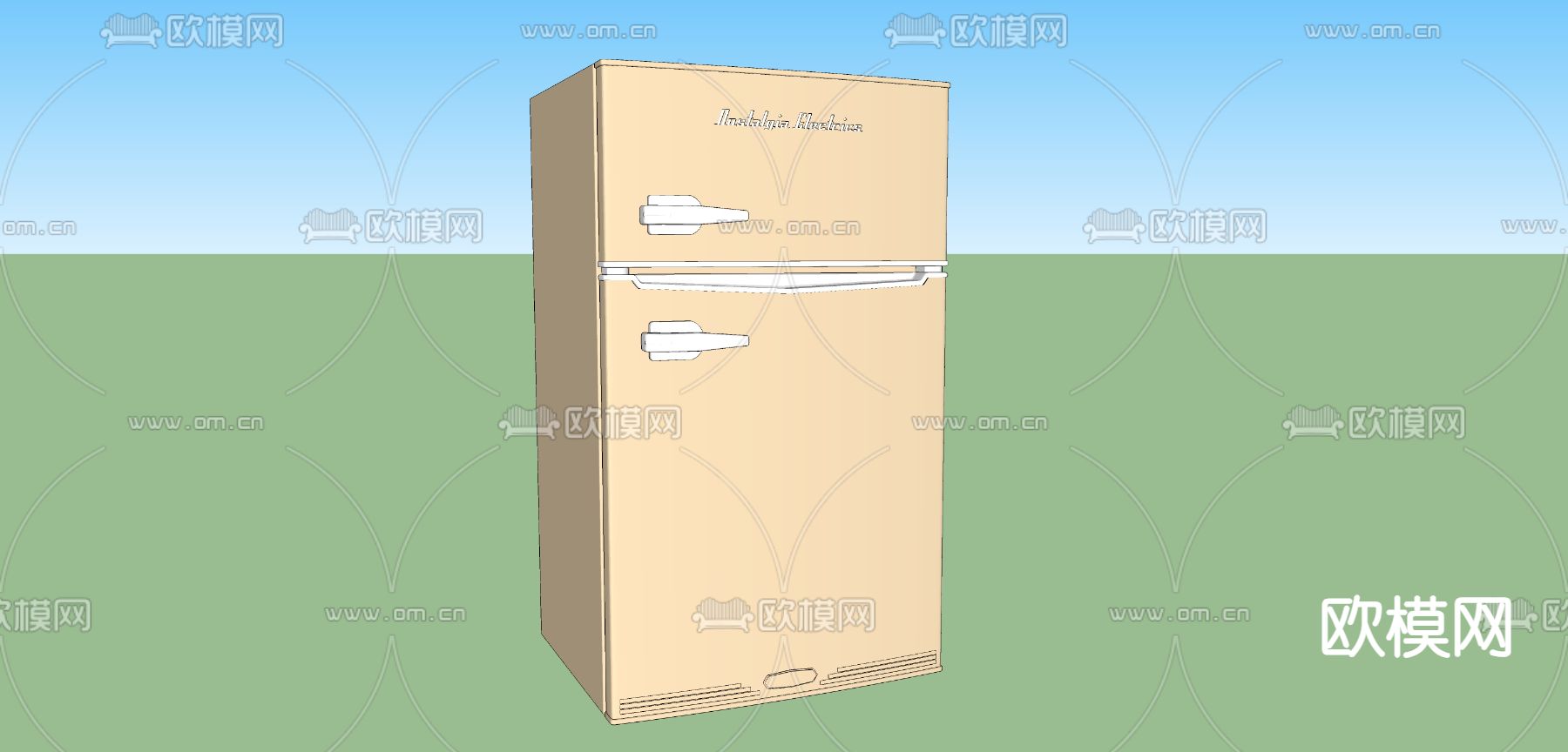 小冰箱 迷你冰箱su模型下载（渲染图2）