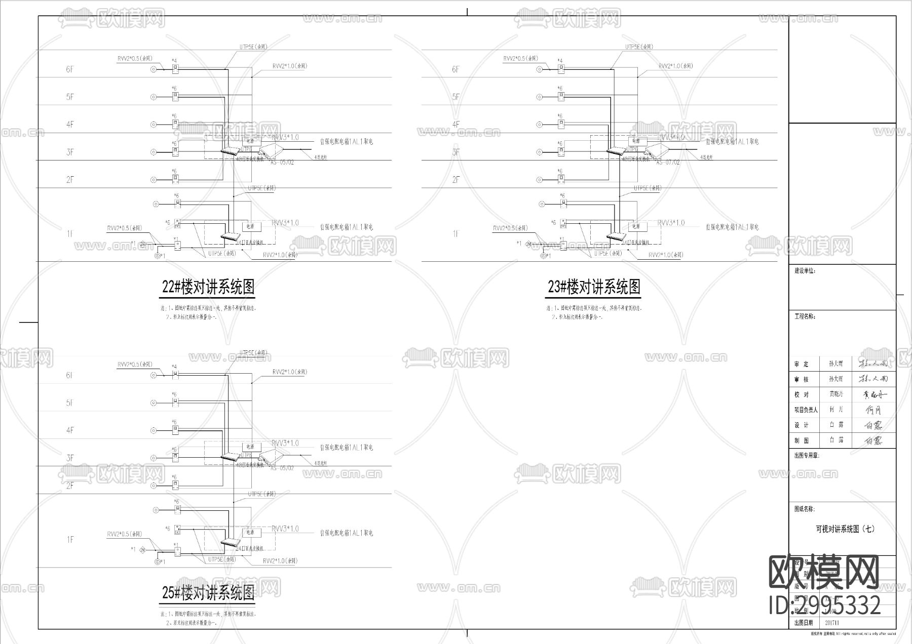 弱电系统图cad大样图下载（渲染图1）