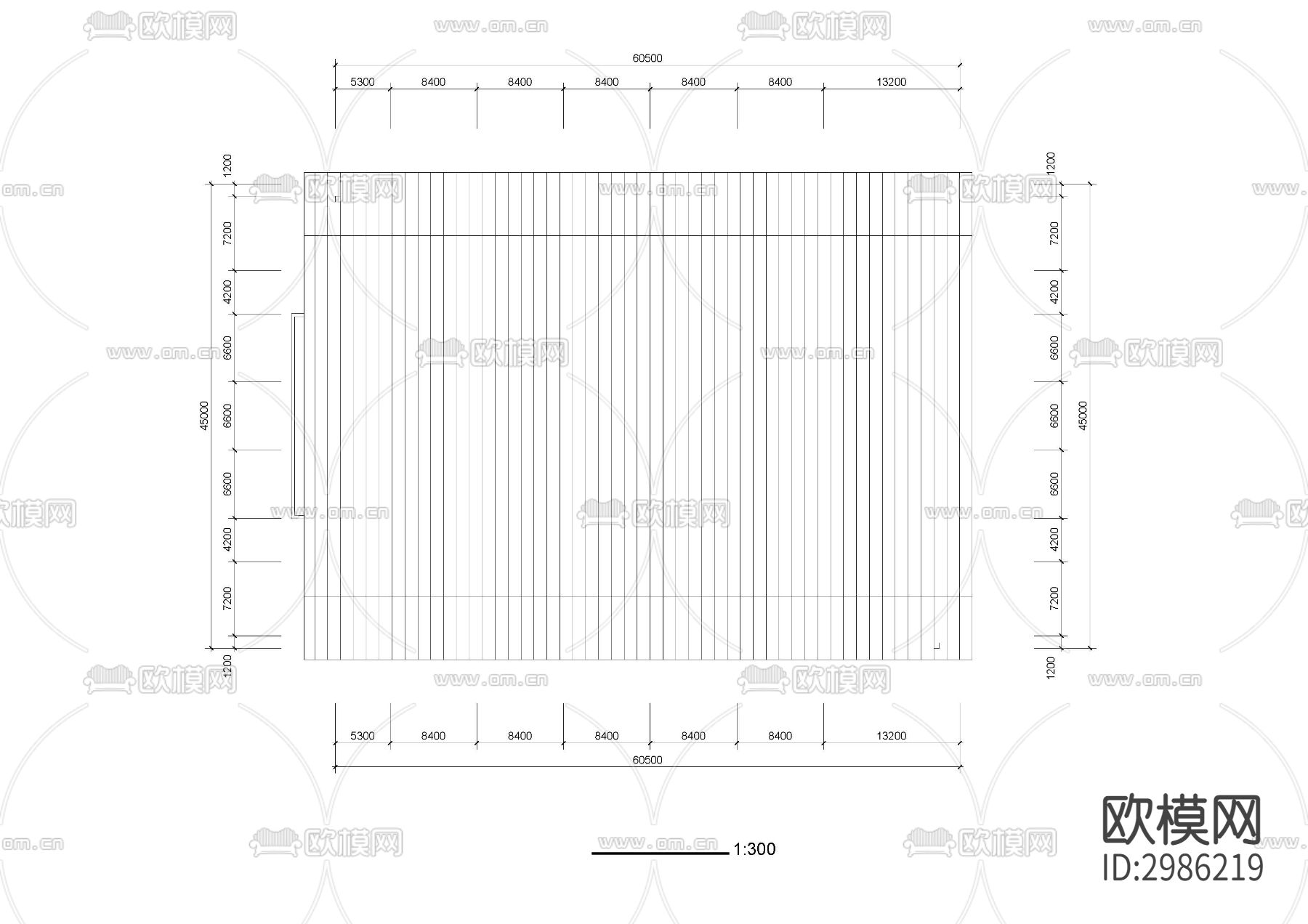 体育馆cad施工图下载（渲染图3）