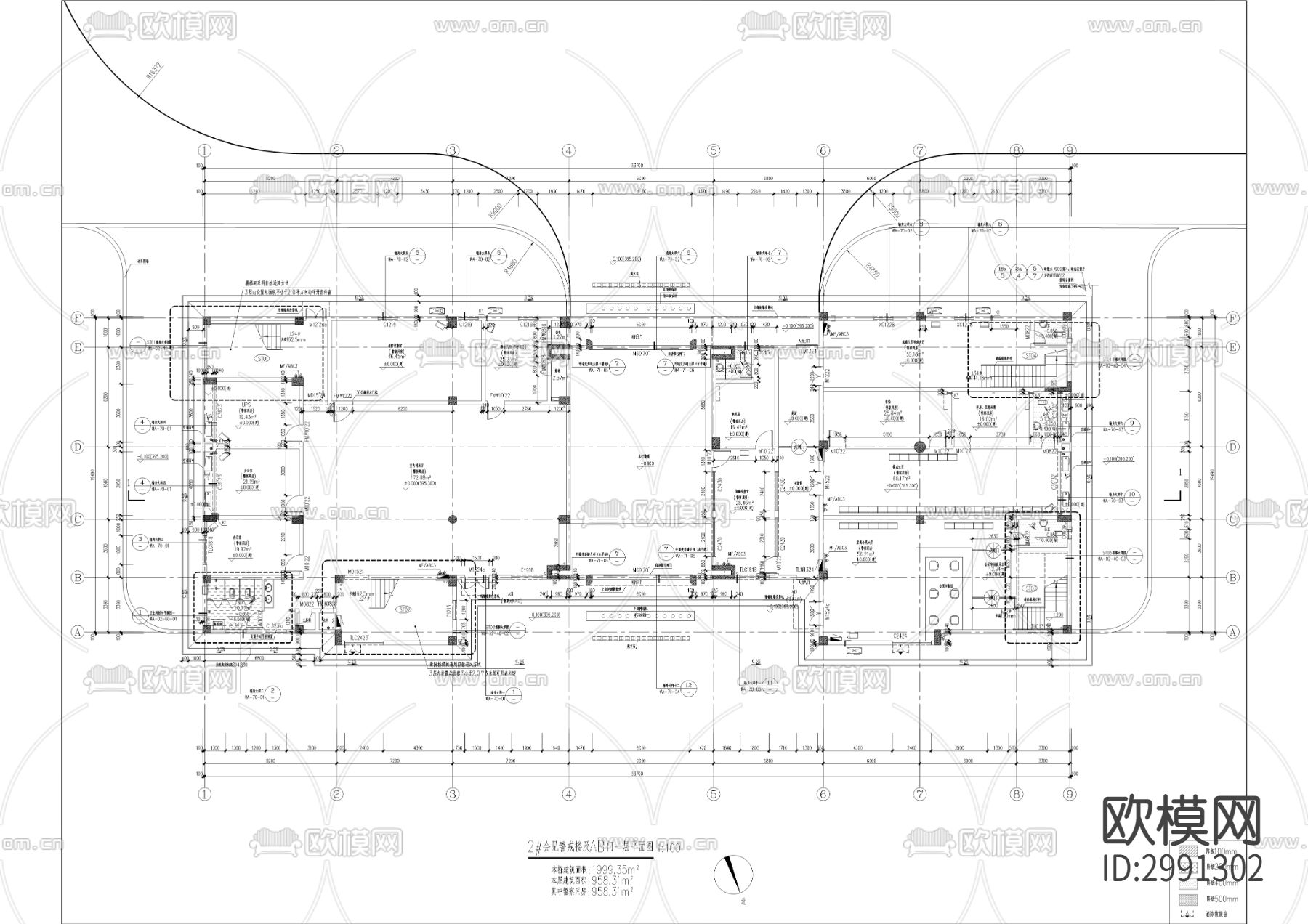 第二强制隔离戒毒所项目cad施工图下载（渲染图6）