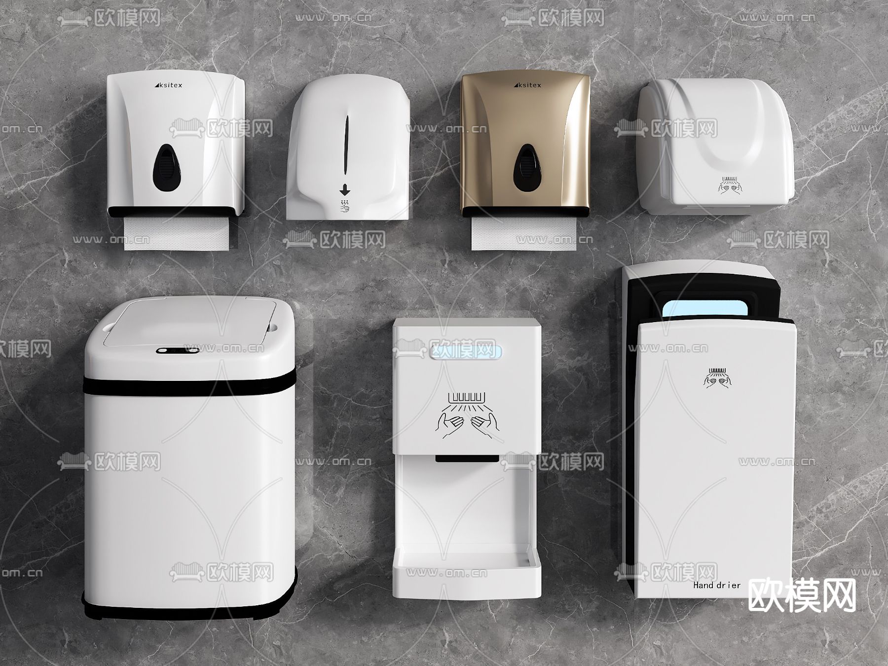 烘干机 吹干机 烘手机3d模型下载