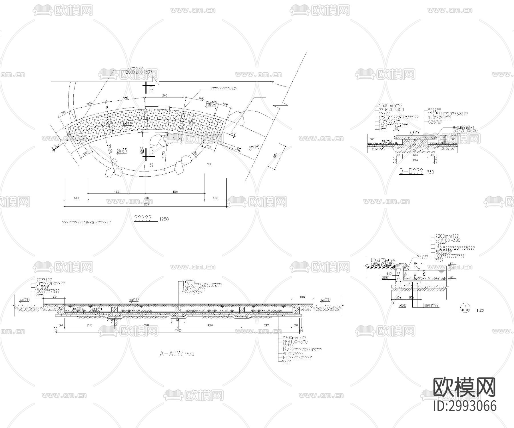 CAD园林假山景观cad施工图下载（渲染图5）