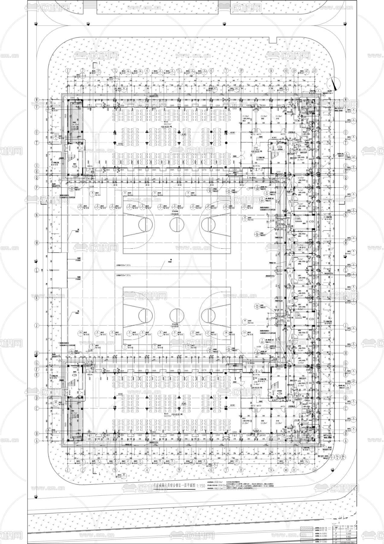 第二强制隔离戒毒所项目cad施工图下载（渲染图10）