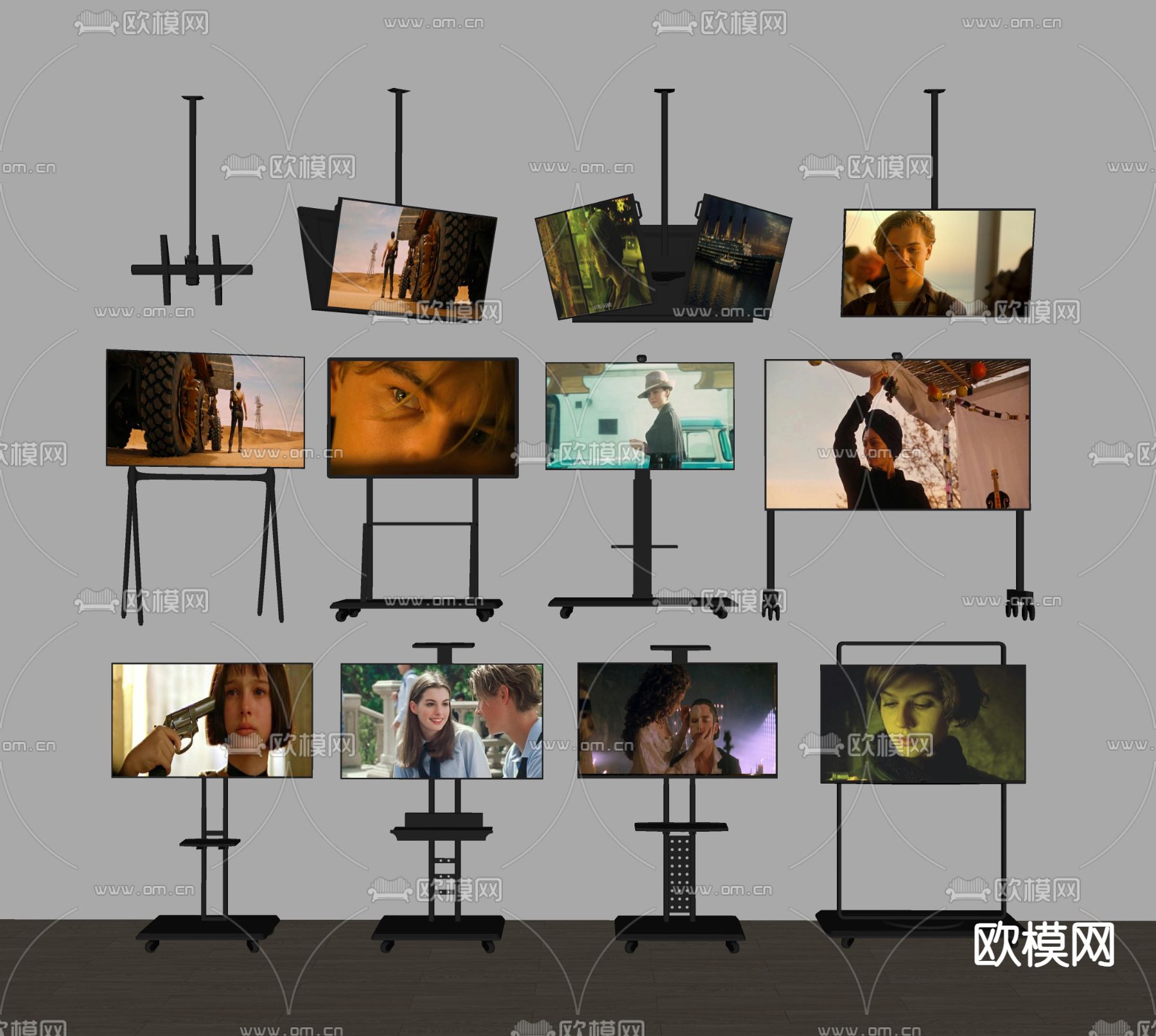 电视机su模型下载（渲染图1）