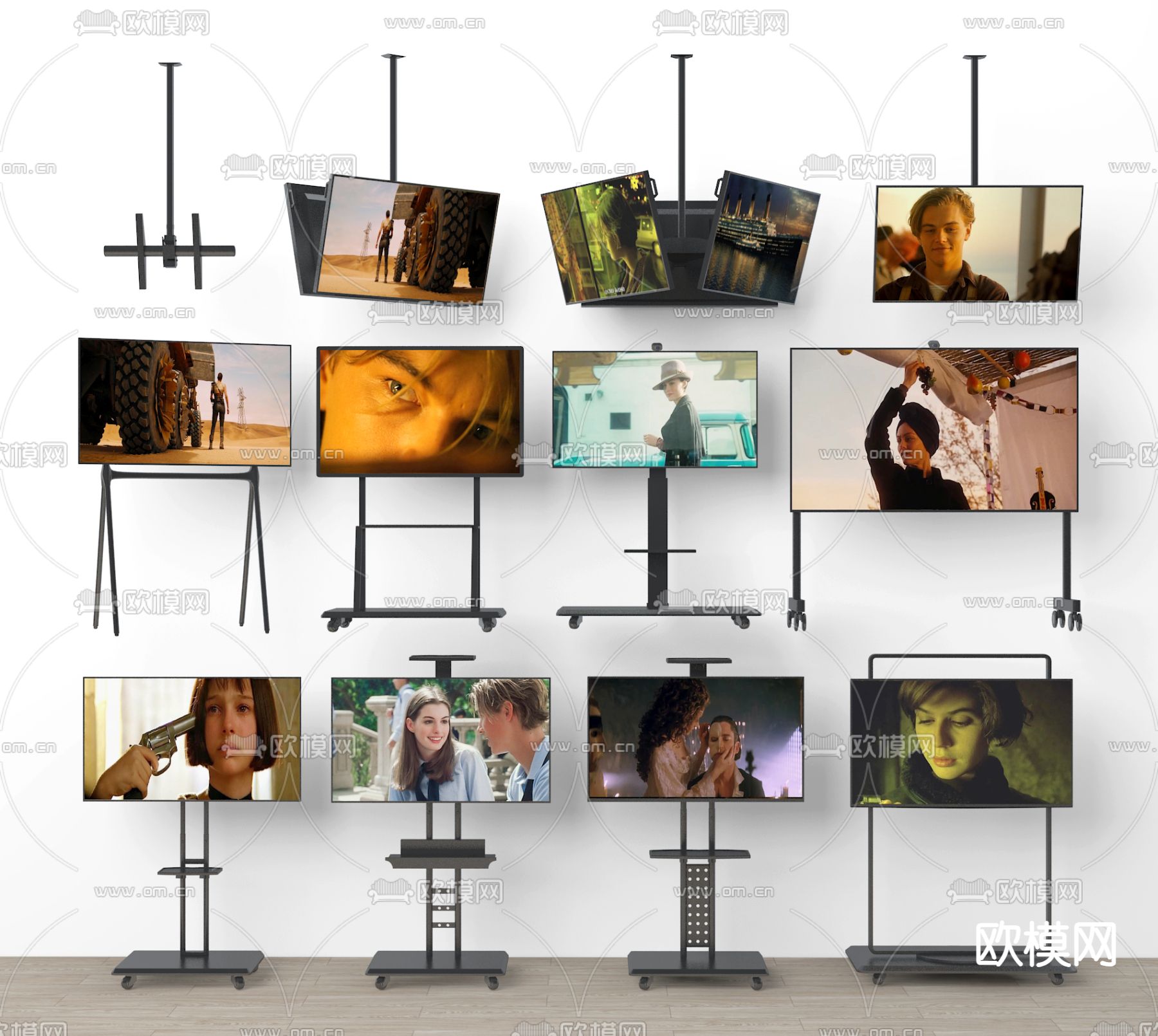 电视机su模型下载（渲染图2）