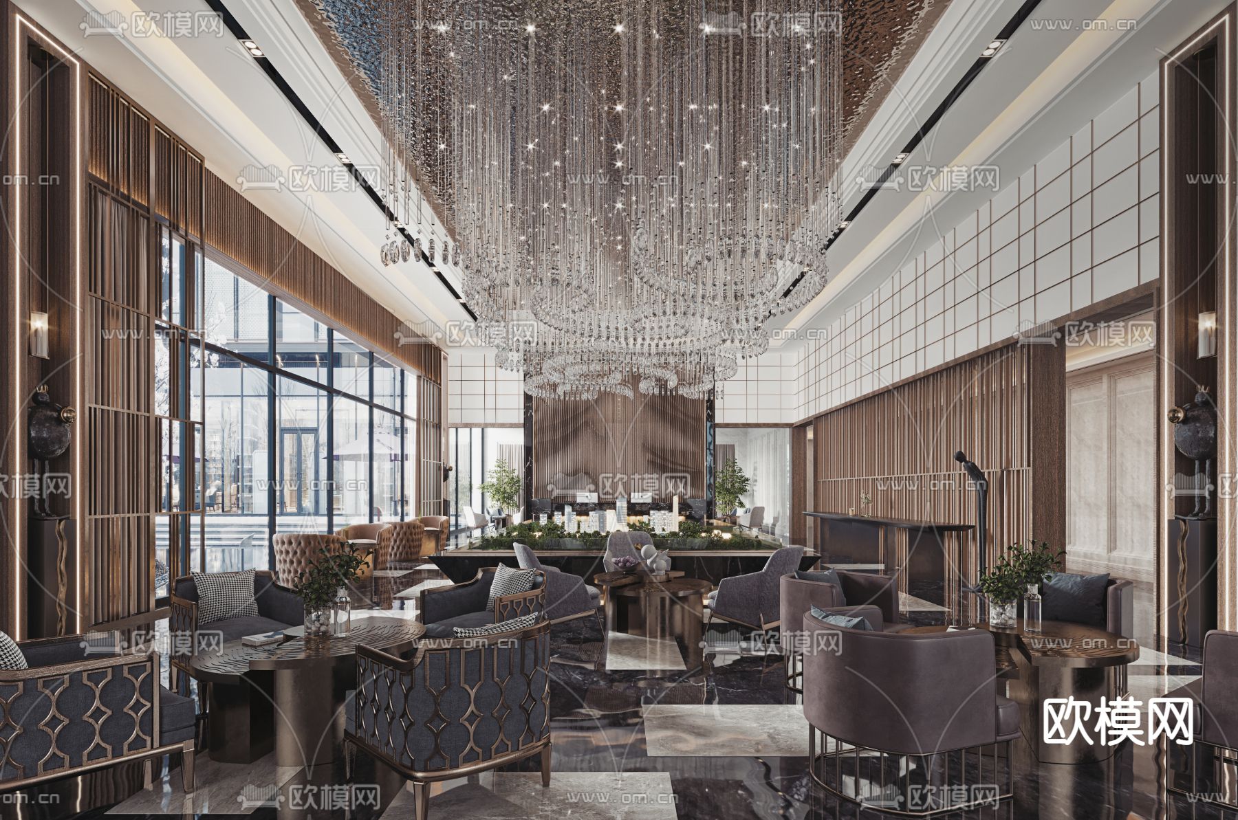 售楼处 沙盘3d模型下载（渲染图1）