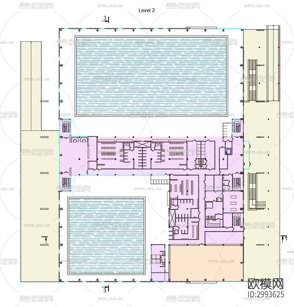 游泳池cad大样图下载（渲染图2）