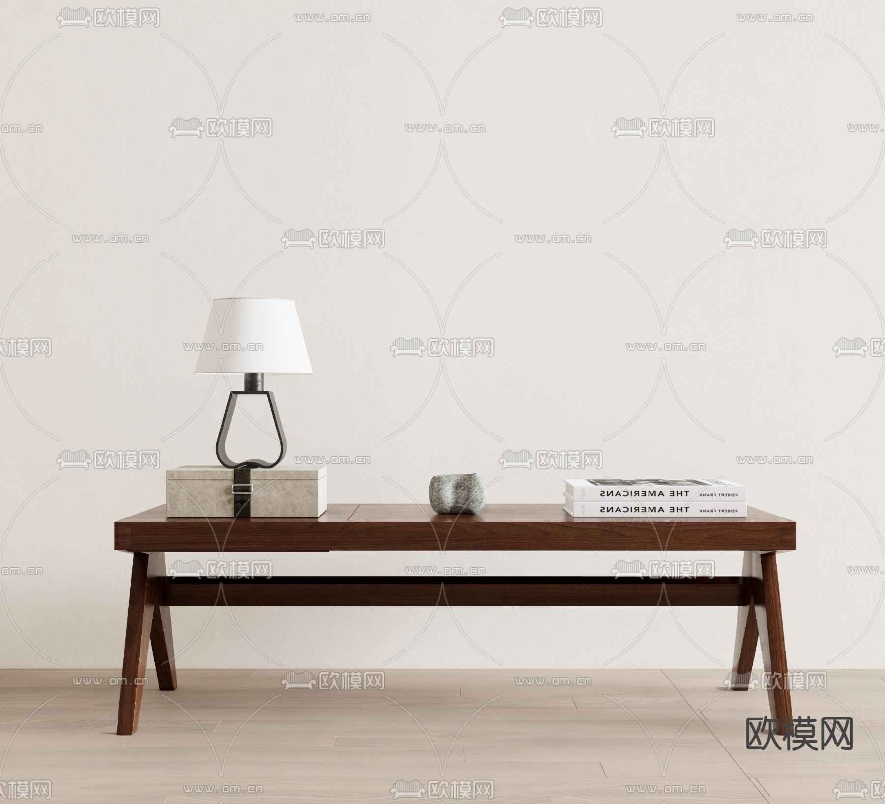 中古风条案3d模型下载（渲染图1）
