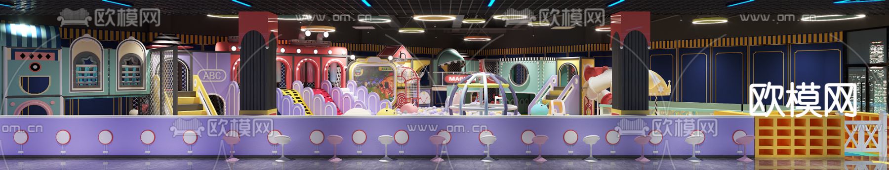 游戏厅 电玩城 娱乐城3d模型下载（渲染图6）