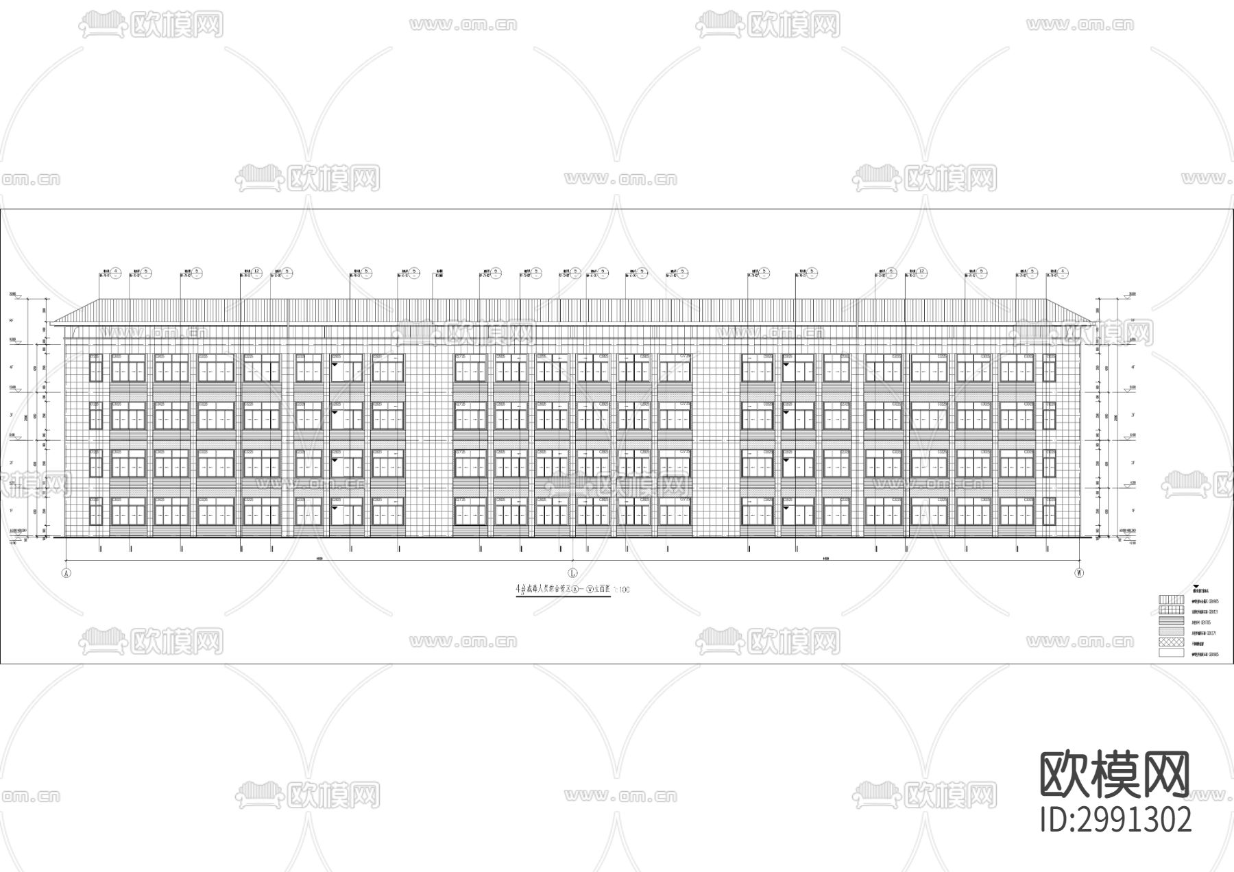 第二强制隔离戒毒所项目cad施工图下载（渲染图3）