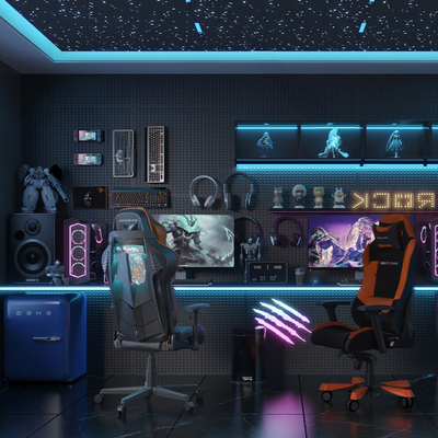  游戏房 电玩房su模型 