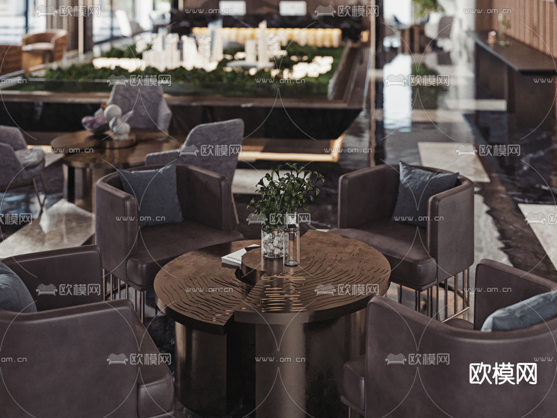 售楼处 沙盘3d模型下载（渲染图3）