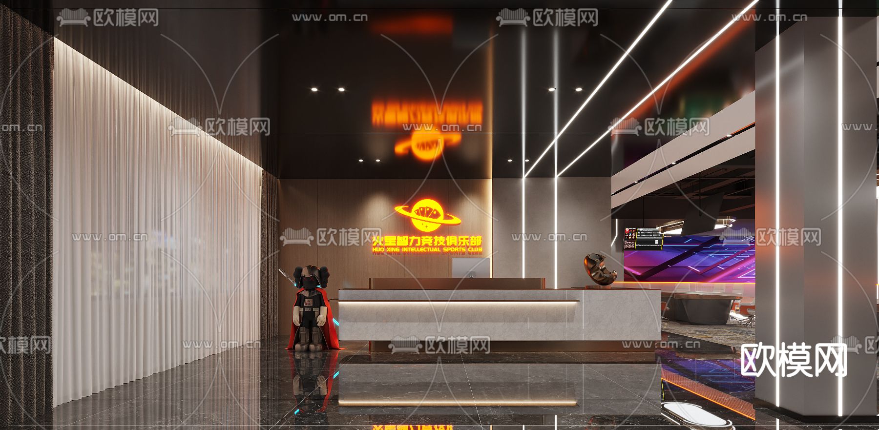 俱乐部 赌场 娱乐城3d模型下载（渲染图4）