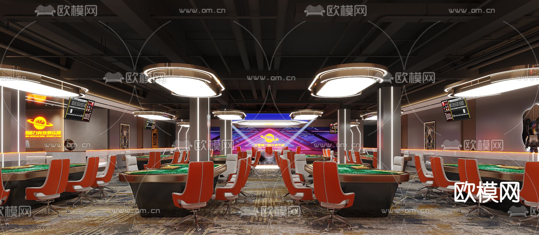 俱乐部 赌场 娱乐城3d模型下载（渲染图1）