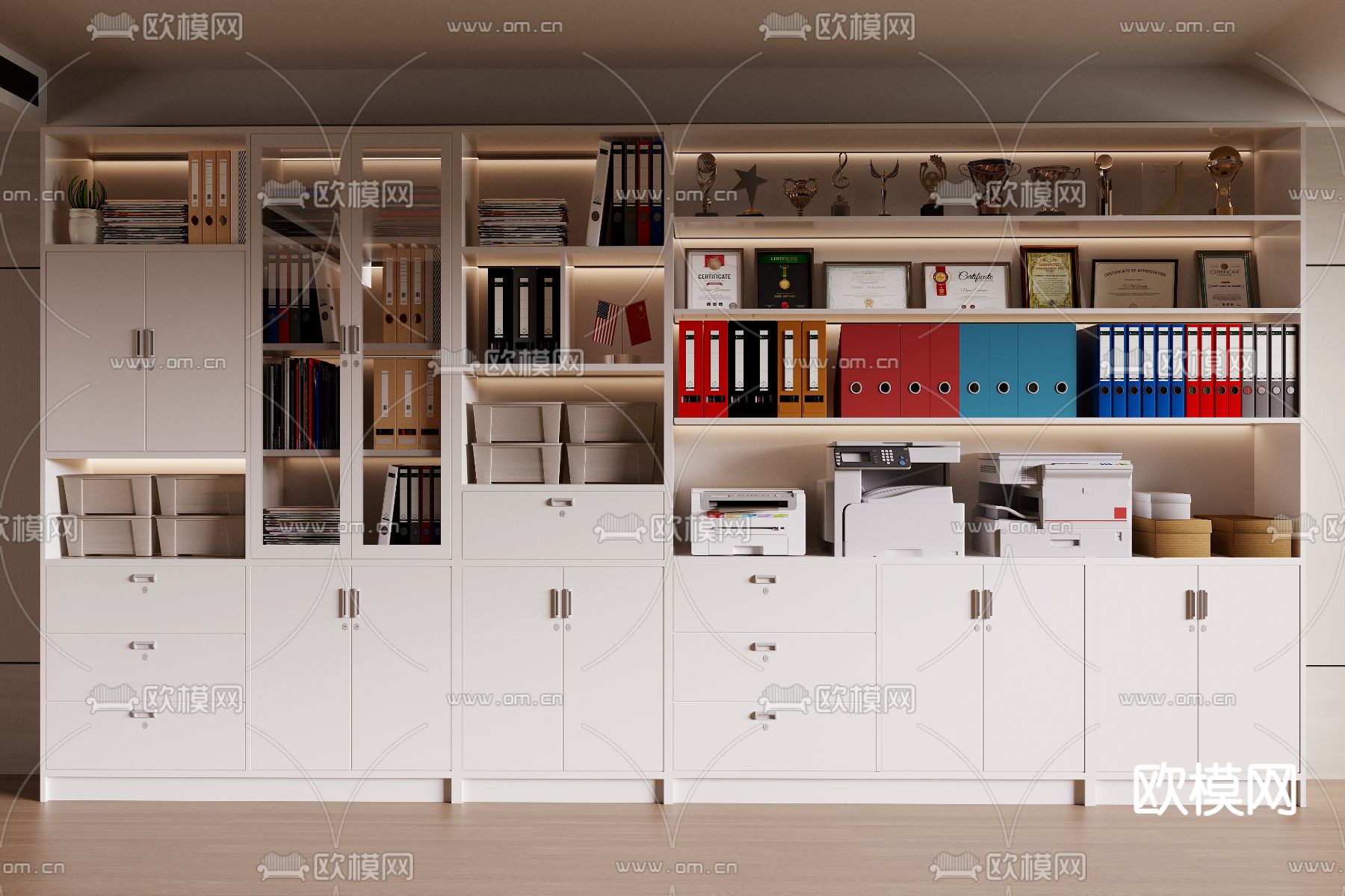 文件柜 档案柜 资料柜 办公用品3d模型下载