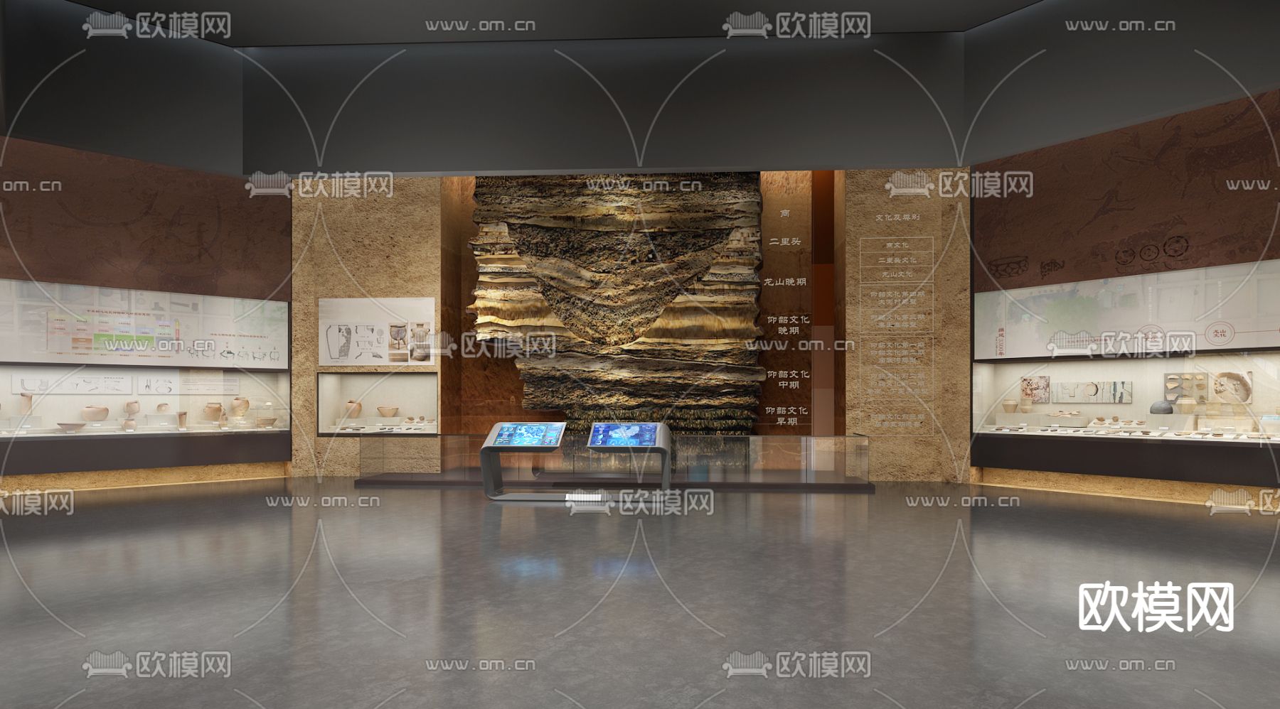 新中式博物馆3d模型下载（渲染图3）