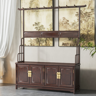  新中式衣架su模型 