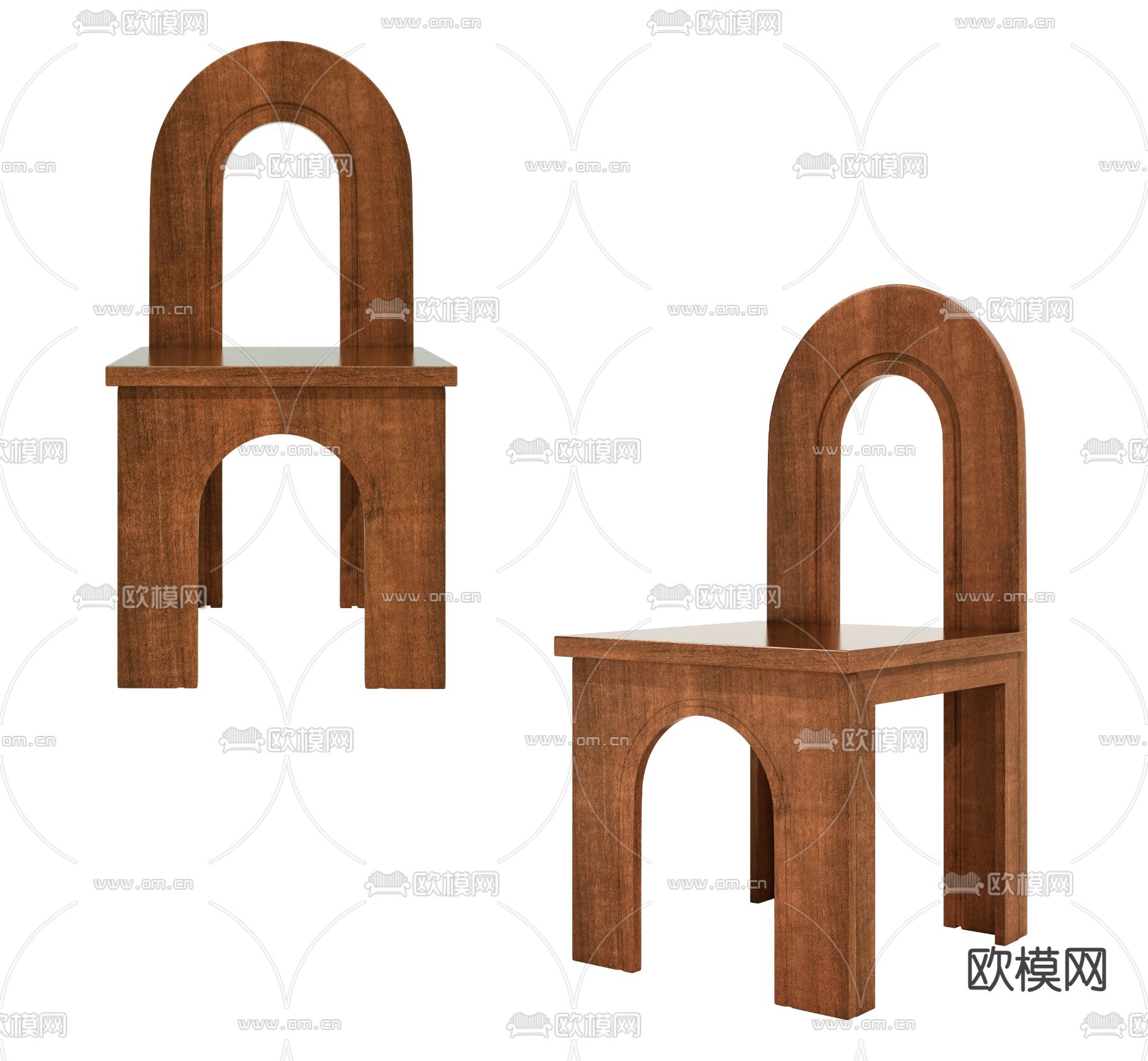侘寂风椅子 单椅 餐椅3d模型下载