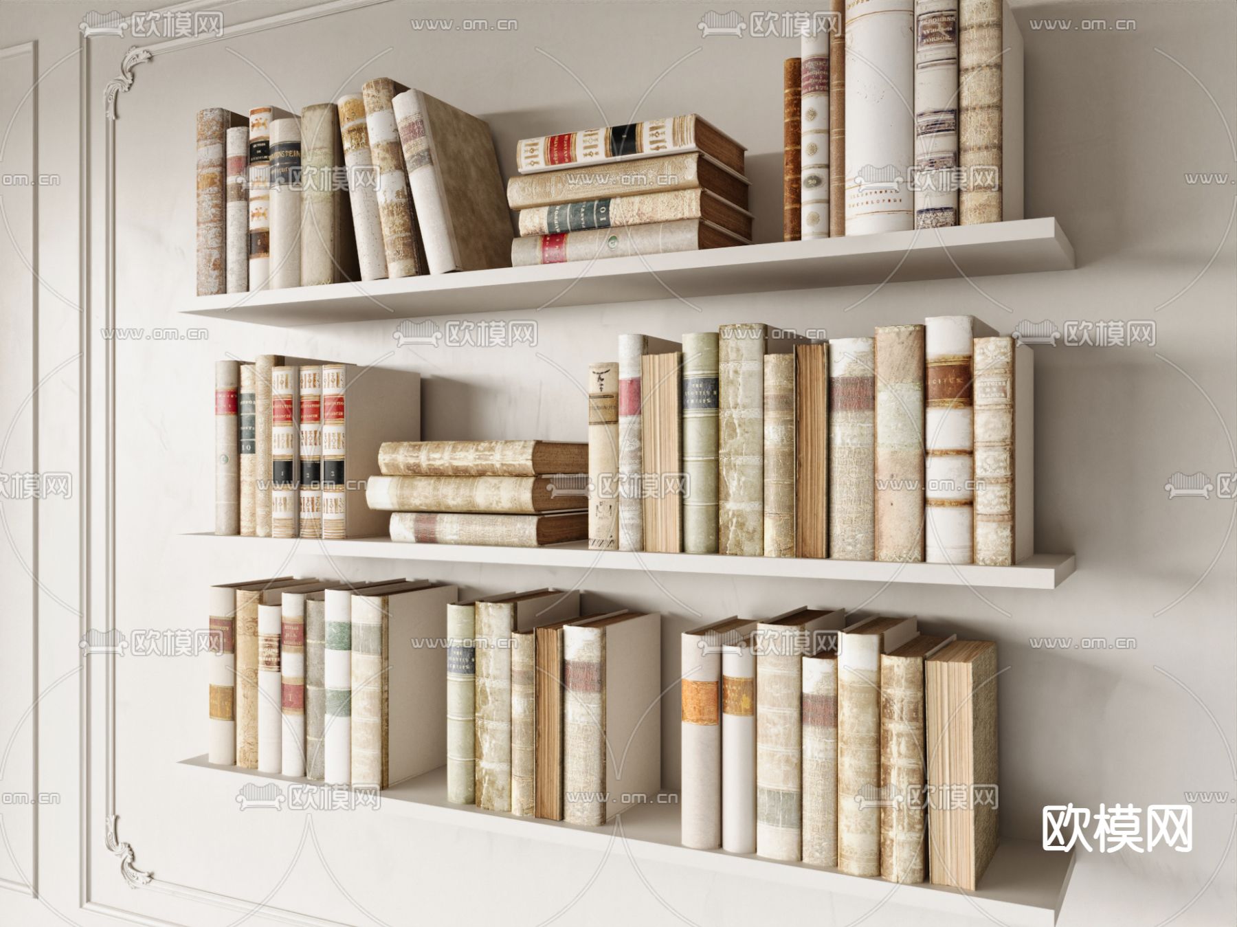 欧式书本 书籍 杂志 图书3d模型下载