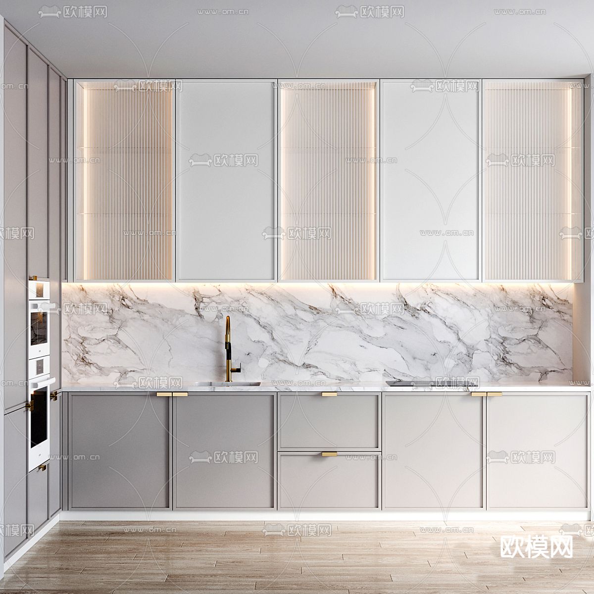现代橱柜免费3d模型下载