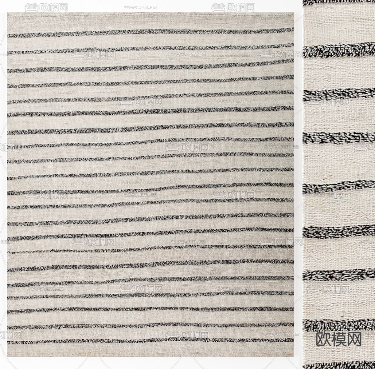 条纹地毯su模型下载（渲染图1）
